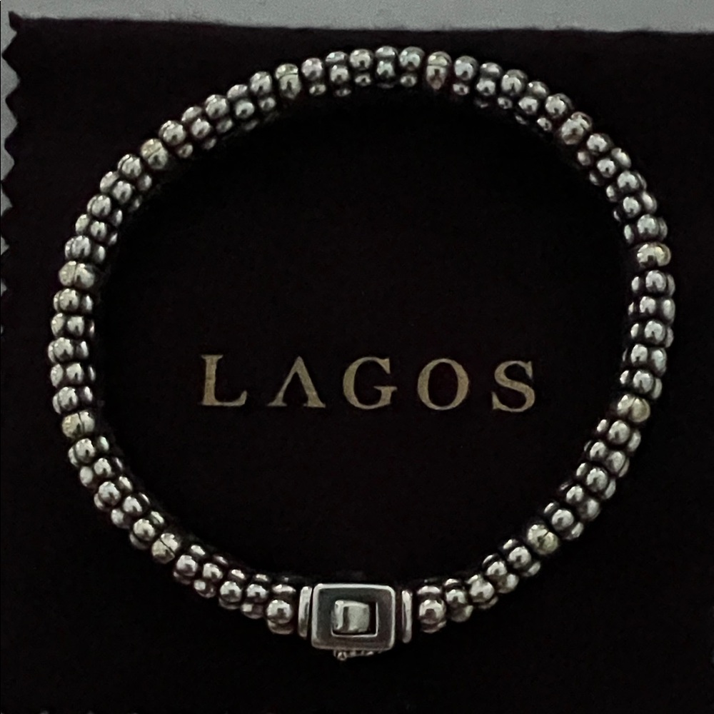 LAGOS Silver and 14k gold Beaded Bracelet
